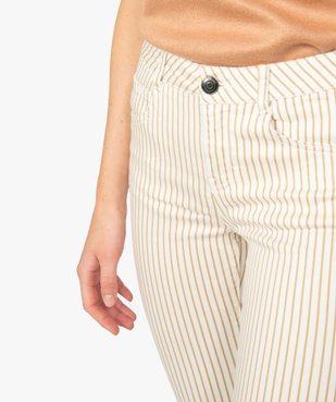 Pantalon femme coupe slim à rayures vue2 - GEMO(FEMME PAP) - GEMO