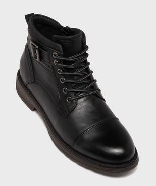 Boots mid-cut à semelle crantée, lacets et zip homme vue5 - MARIO BALDANO - GEMO