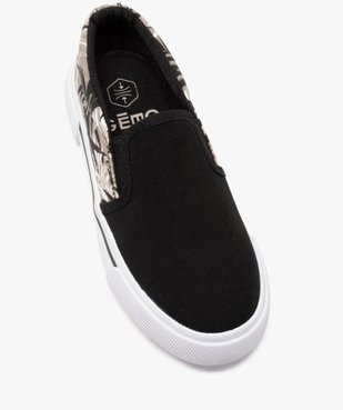 Tennis garçon en toile bicolore style slip-on vue5 - GEMO 4G GARCON - GEMO