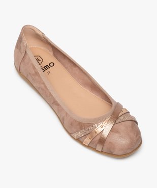 Ballerines femme à talon plat et dessus fantaisie vue5 - GEMO(URBAIN) - GEMO