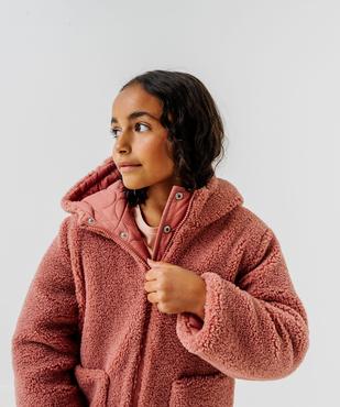 Manteau à capuche réversible fille vue2 - GEMO (ENFANT) - GEMO