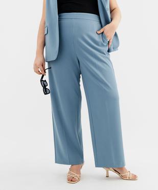 Pantalon de tailleur en maille extensible femme grande taille vue1 - GEMO (G TAILLE) - GEMO