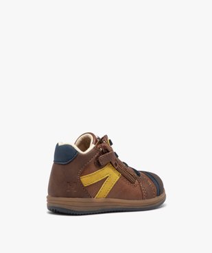 Chaussures premiers pas bébé garçon bicolores - Hobiz vue4 - HOBIZ - GEMO