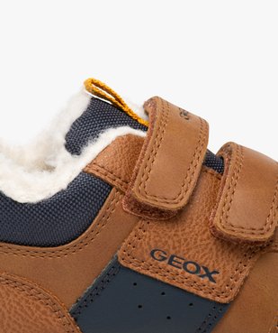 Chaussures premiers bébé garçon fourrées sherpa à double scratch - Geox vue6 - GEOX - GEMO