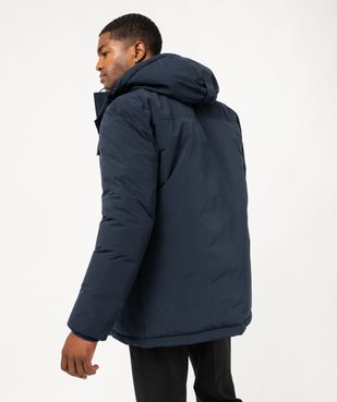 Parka rembourrée à capuche multipoche homme vue3 - GEMO 4G HOMME - GEMO