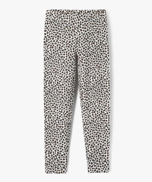 Legging en coton stretch imprimé léopard fille vue2 - GEMO 4G FILLE - GEMO