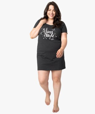 Chemise de nuit femme à manches courtes avec motif vue5 - GEMO(HOMWR FEM) - GEMO