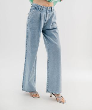 Jean large à pinces en denim léger femme - LuluCastagnette vue2 - LULUCASTAGNETTE - GEMO