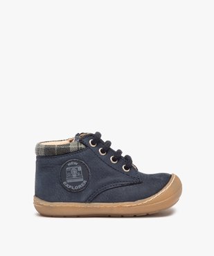 Chaussures premiers pas bébé garçon dessus cuir mat – NA! vue1 - NA! - GEMO