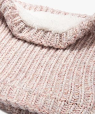 Echarpe snood en maille pailletée avec doublure sherpa fille vue2 - GEMO 4G FILLE - GEMO