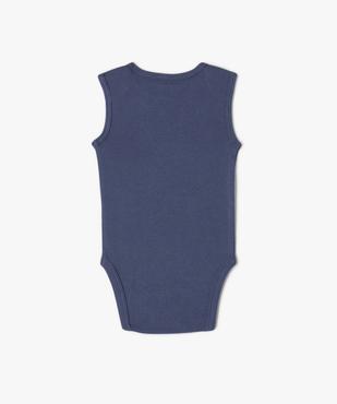 Body sans manches encolure américaine bébé garçon (lot de 3) vue4 - GEMO 4G BEBE - GEMO