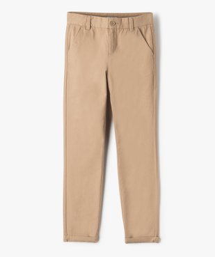 Pantalon chino uni garçon vue1 - GEMO 4G GARCON - GEMO
