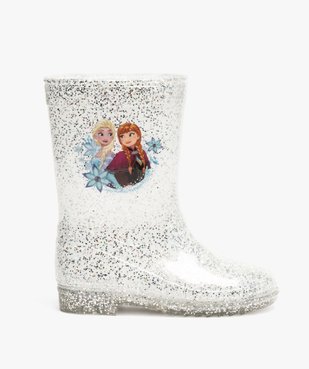 Bottes de pluie fille à paillettes argentées Reine des neiges vue1 - REINE DES NEIGE - GEMO