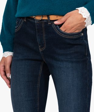 Jean femme regular taille normale brut avec ceinture vue6 - GEMO(FEMME PAP) - GEMO