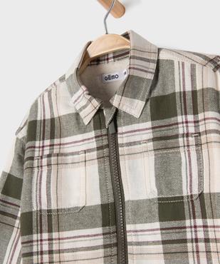 Chemise à carreaux zippée doublée polaire bébé garçon vue4 - GEMO(BEBE DEBT) - GEMO