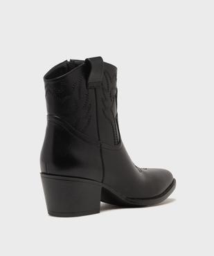 Boots santiags avec dessus brodé femme - Follow Me vue4 - FOLLOW ME - GEMO