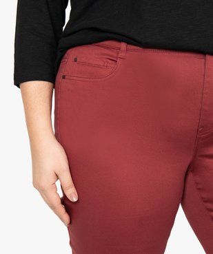 Pantalon femme coupe slim en maille extensible vue2 - GEMO (G TAILLE) - GEMO