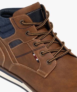 Baskets homme mid-cut casual à col denim  vue7 - URBAN STEPS - GEMO