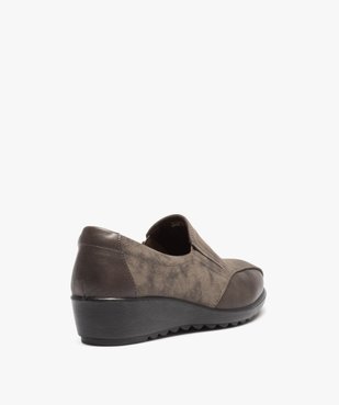 Mocassins confort bi-matières avec semelle compensée femme vue4 - G'FLEX - GEMO