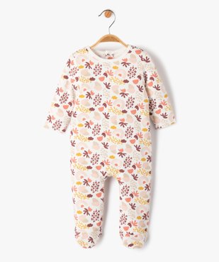 Pyjama bébé à pont-dos en jersey molletonné imprimé vue1 - GEMO(BB COUCHE) - GEMO