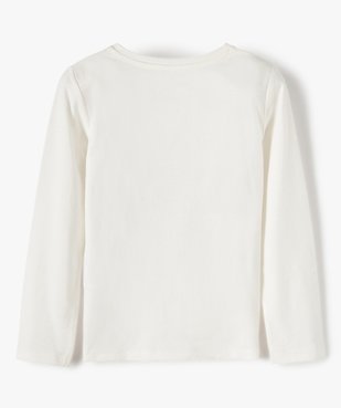 Tee-shirt fille avec motifs en sequins brodés vue4 - GEMO (ENFANT) - GEMO