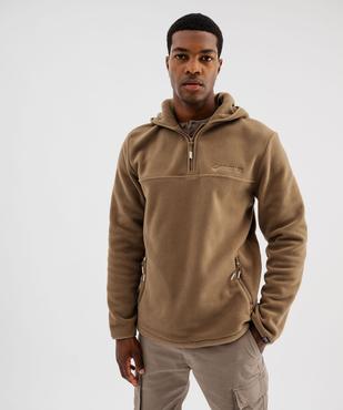 Sweat à capuche en maille polaire homme - Roadsign vue2 - ROADSIGN G4G - GEMO