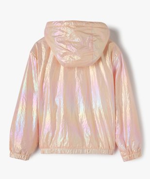 Blouson imperméable fille à capuche avec doublure chaude vue4 - GEMO (ENFANT) - GEMO