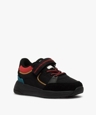 Baskets garçon colorées à lacets élastiques et scratch vue2 - GEMO (ENFANT) - GEMO