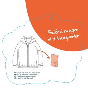 Coupe-vent à capuche déperlant facile à ranger fille vue2 - GEMO (ENFANT) - GEMO