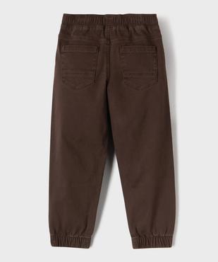 Pantalon jogger avec taille élastique ajustable garçon vue3 - GEMO 4G GARCON - GEMO