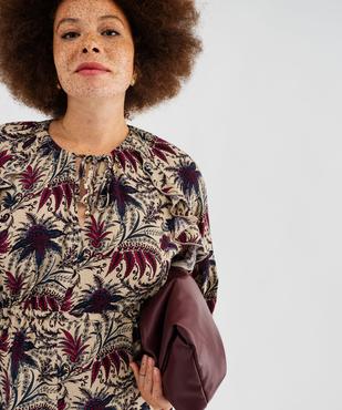 Robe fluide imprimée avec volants femme grande taille vue1 - GEMO (G TAILLE) - GEMO