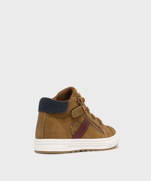 Baskets mid-cut dessus en cuir suédé à zip et lacets garçon - Buggy vue13 - BUGGY GEMO FOR GOOD - GEMO