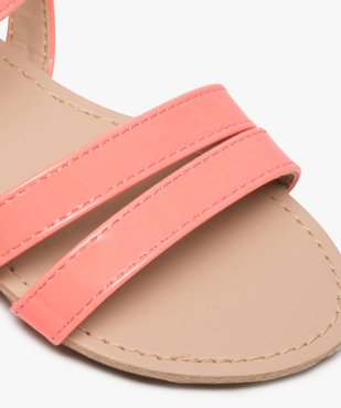 Sandales filles unies à brides fermeture boucle Dessus vernis fluo vue6 - GEMO (ENFANT) - GEMO