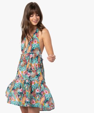 Robe de plage femme à volants vue1 - GEMO (PLAGE) - GEMO