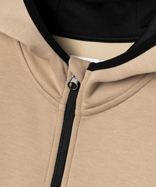 Sweat zippé à capuche en maille stretch garçon vue4 - GEMO (JUNIOR) - GEMO