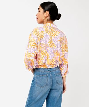 Chemise manches 3/4 fluide à nouer femme vue3 - GEMO(FEMME PAP) - GEMO