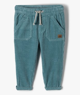 Pantalon bébé garçon en velours côtelé à taille élastiquée vue1 - GEMO(BEBE DEBT) - GEMO