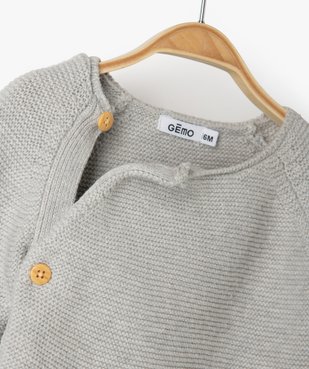 Gilet bébé fille avec fermeture boutons sur le côté vue2 - GEMO(BB COUCHE) - GEMO