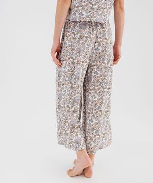 Pantalon de pyjama fluide imprimé femme vue3 - GEMO 4G FEMME - GEMO