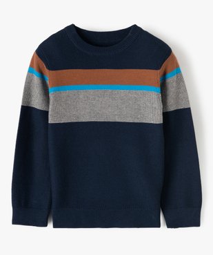 Pull garçon en maille fine 100% coton vue1 - GEMO (ENFANT) - GEMO