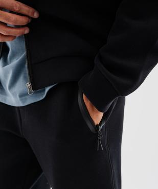 Pantalon de jogging avec poches zippées homme vue3 - GEMO (HOMME) - GEMO
