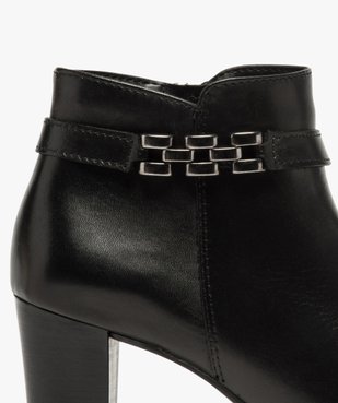 Boots femme unies à talon haut et bride décorative vue6 - GEMO(URBAIN) - GEMO