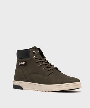 Boots homme à lacets ronds, zip et semelle sportswear - Schott vue3 - SCHOTT - GEMO