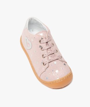 Chaussures premiers pas bébé fille en cuir vue5 - GEMO(BEBE DEBT) - GEMO