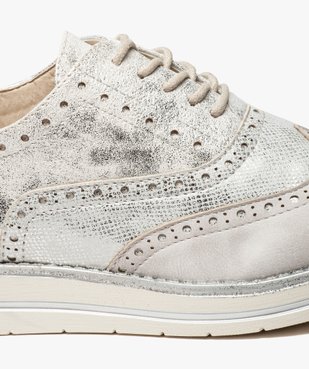 Derbies femme pailletés avec bout golf vue6 - GEMO (CASUAL) - GEMO