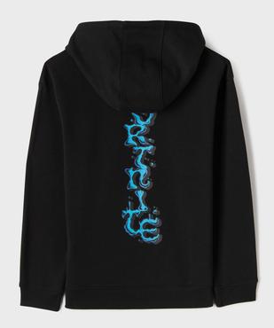 Sweat à capuche avec motif devant et dos garçon - Fortnite vue4 - FORTNITE - GEMO