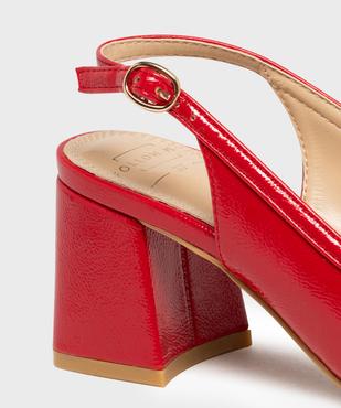 Escarpins slingback à bout carré femme - Follow Me vue6 - FOLLOW ME - GEMO