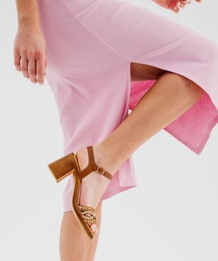 Sandales à talon avec brides tressées femme - Follow Me vue7 - FOLLOW ME - GEMO