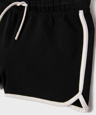 Short en maille French Terry avec taille ajustable fille vue2 - GEMO 4G FILLE - GEMO