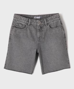 Short en jean droit et long à finition bord-franc fille vue1 - GEMO (JUNIOR) - GEMO